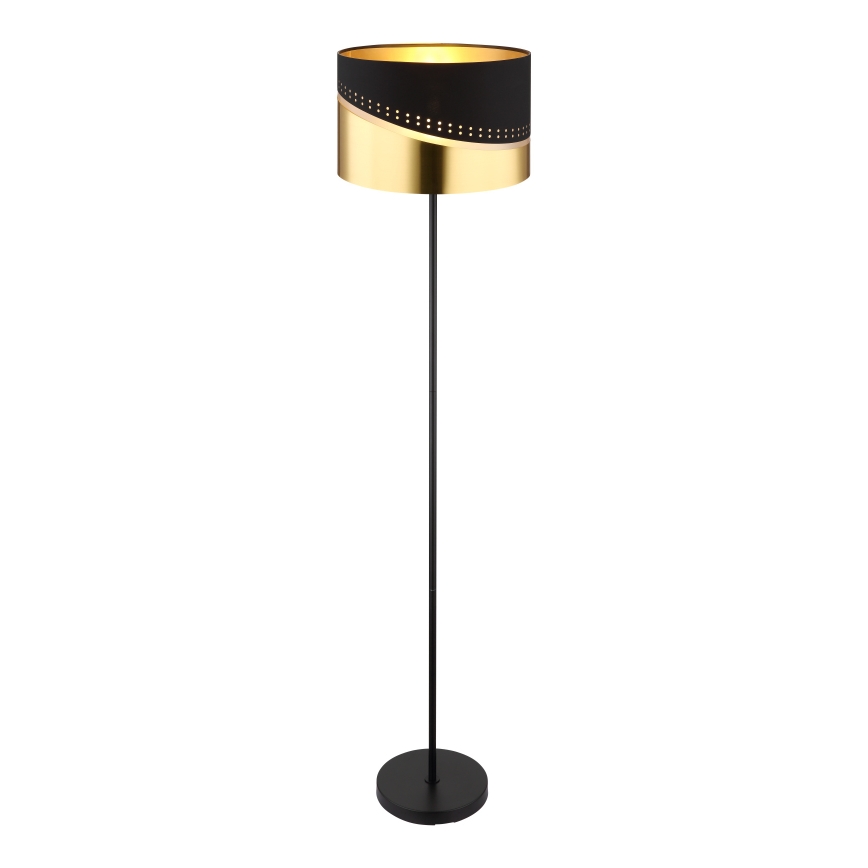 Globo - Lámpara de pie 1xE27/60W/230V diá. 35 cm negro/dorado