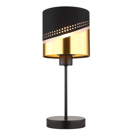 Globo - Lámpara de mesa 1xE27/40W/230V diá. 16 cm negro/dorado