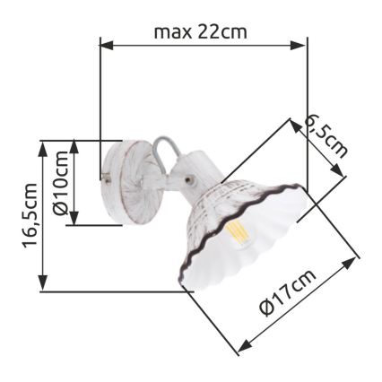 Globo - Foco de pared 1xE27/40W/230V