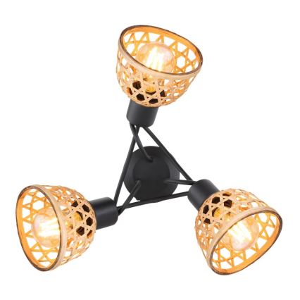 Globo - Lámpara de techo 3xE27/15W/230V bambú
