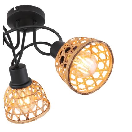 Globo - Lámpara de techo 3xE27/15W/230V bambú