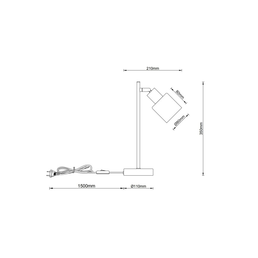 Globo - Lámpara de mesa 1xE14/25W/230V