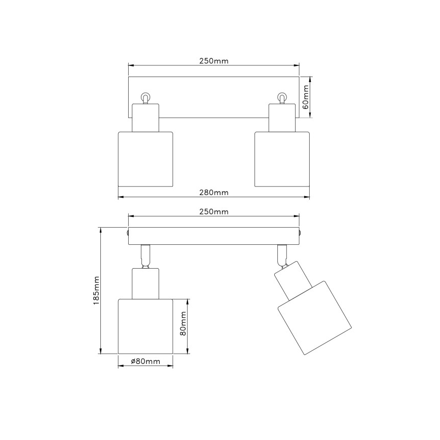 Globo - Foco 2xE14/25W/230V
