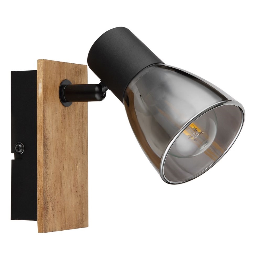 Globo - Foco de pared 1xE14/40W/230V negro/madera