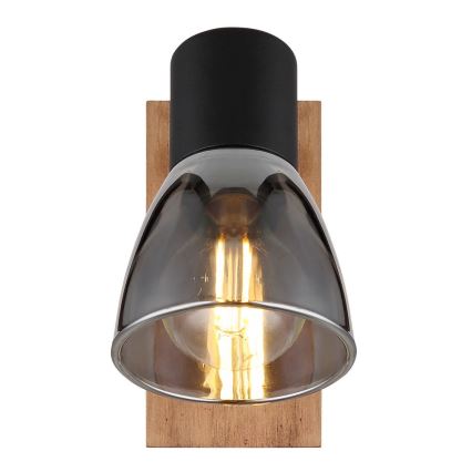 Globo - Foco de pared 1xE14/40W/230V negro/madera