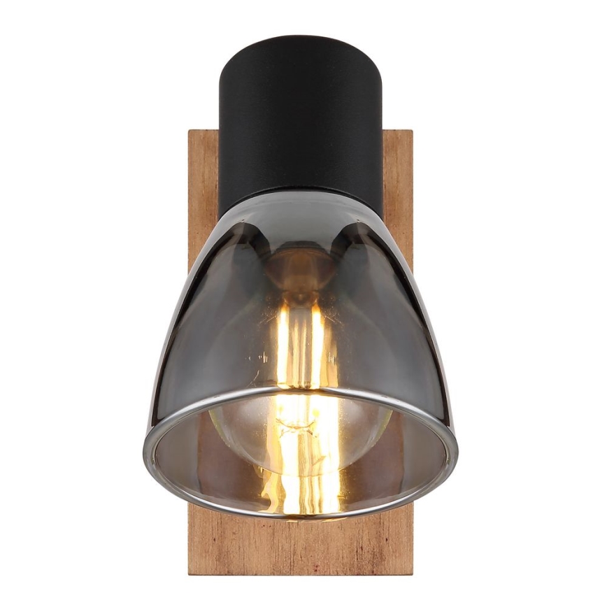 Globo - Foco de pared 1xE14/40W/230V negro/madera