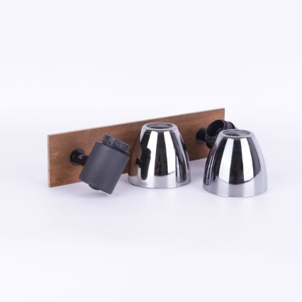 Globo - Foco de pared 2xE14/40W/230V negro/madera