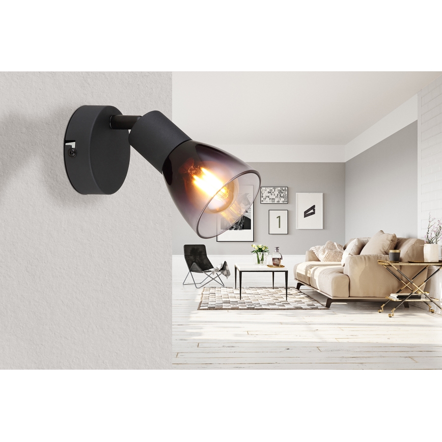 Globo - Foco de pared 1xE14/25W/230V negro