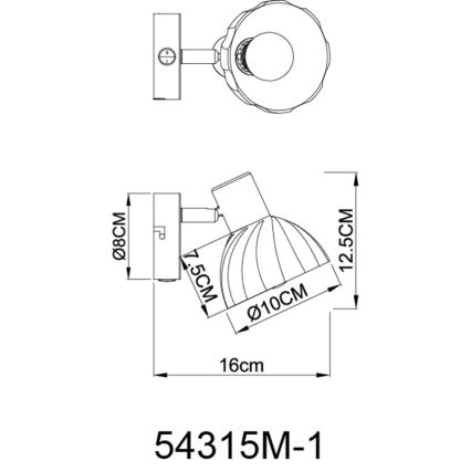 Globo - Foco de pared 1xE14/40W/230V dorado