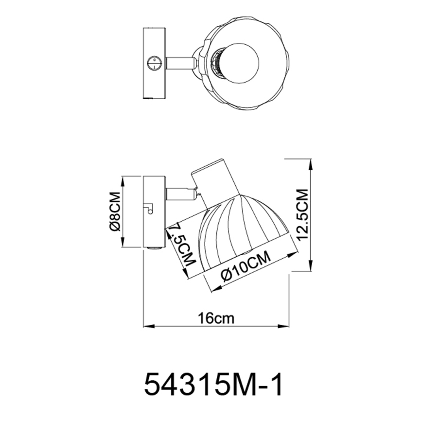 Globo - Foco de pared 1xE14/40W/230V dorado