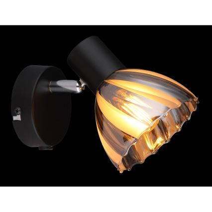 Globo - Foco de pared 1xE14/40W/230V negro