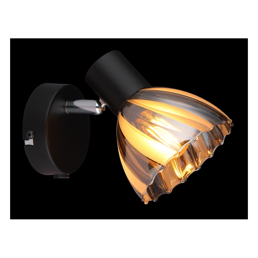 Globo - Foco de pared 1xE14/40W/230V negro