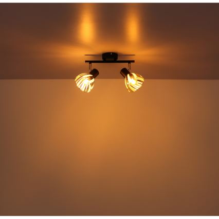 Globo - Foco 2xE14/40W/230V negro
