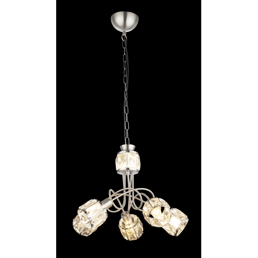 Globo - LED Lámpara colgante con cadena 5xE14/40W/230V + LED/5W