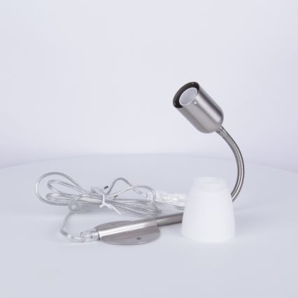 Globo - Lámpara flexible pequeña 1xE14/40W/230V cromo mate