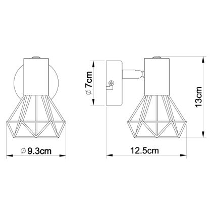 Globo - Foco de pared 1xE14/40W/230V cromo brillante