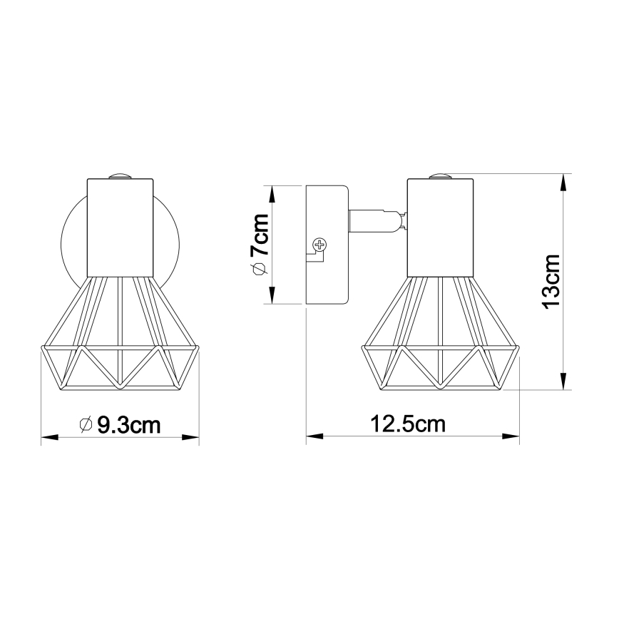 Globo - Foco de pared 1xE14/40W/230V negro
