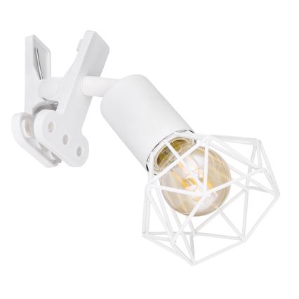 Globo - Aplique con clip 1xE14/40W/230V blanco