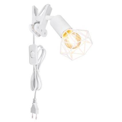 Globo - Aplique con clip 1xE14/40W/230V blanco