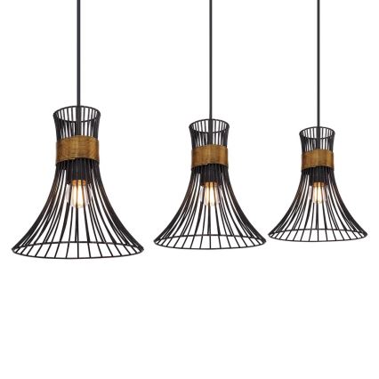 Globo 54814-3H - Lámpara colgante PURRA 3xE27/60W/230V