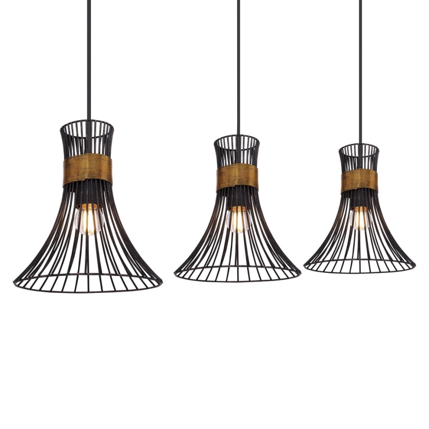 Globo 54814-3H - Lámpara colgante PURRA 3xE27/60W/230V