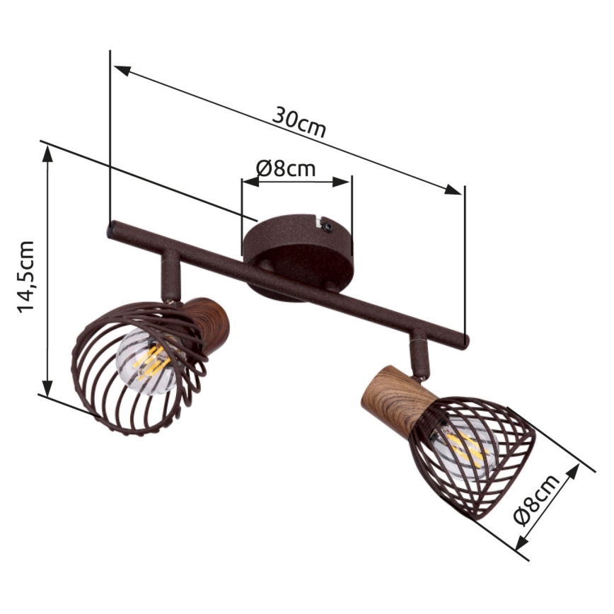 Globo 54817-2 - Foco ISABELLE 2xE14/40W/230V