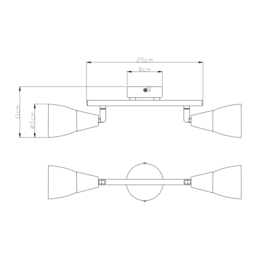 Globo 54919-2 - Foco TADEUS 2xE14/40W/230V