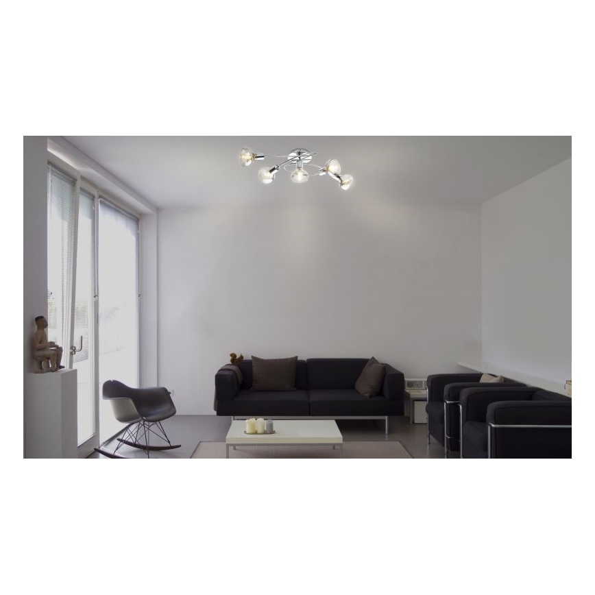 GLOBO 54921-5 - Lámpara de techo LOTHAR 5xE14/40W/230V