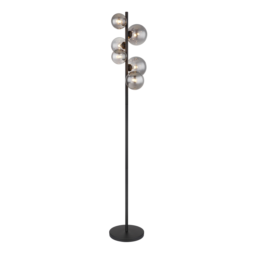 Globo - Lámpara LED de pie 6xG9/3,5W/230V ahumado/negro
