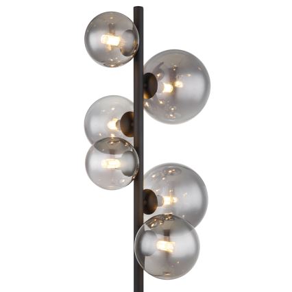 Globo - Lámpara LED de pie 6xG9/3,5W/230V ahumado/negro