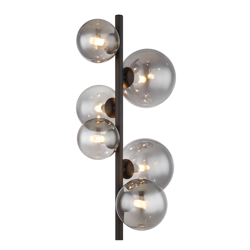 Globo - Lámpara LED de pie 6xG9/3,5W/230V ahumado/negro