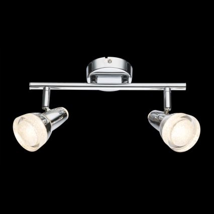Globo - Foco LED 2xLED/4W/230V cromo brillante