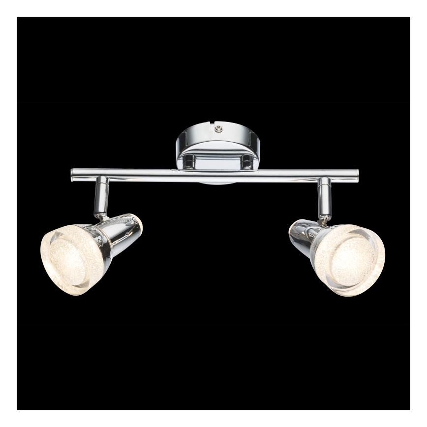 Globo - Foco LED 2xLED/4W/230V cromo brillante