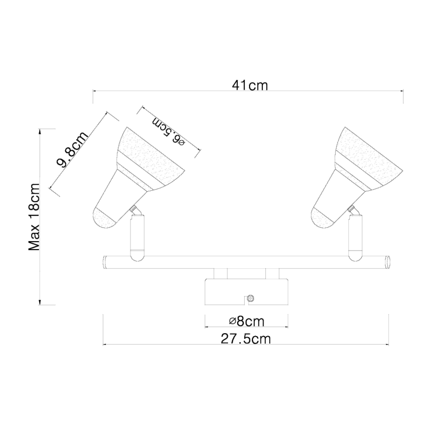 Globo - Foco LED 2xLED/4W/230V cromo brillante