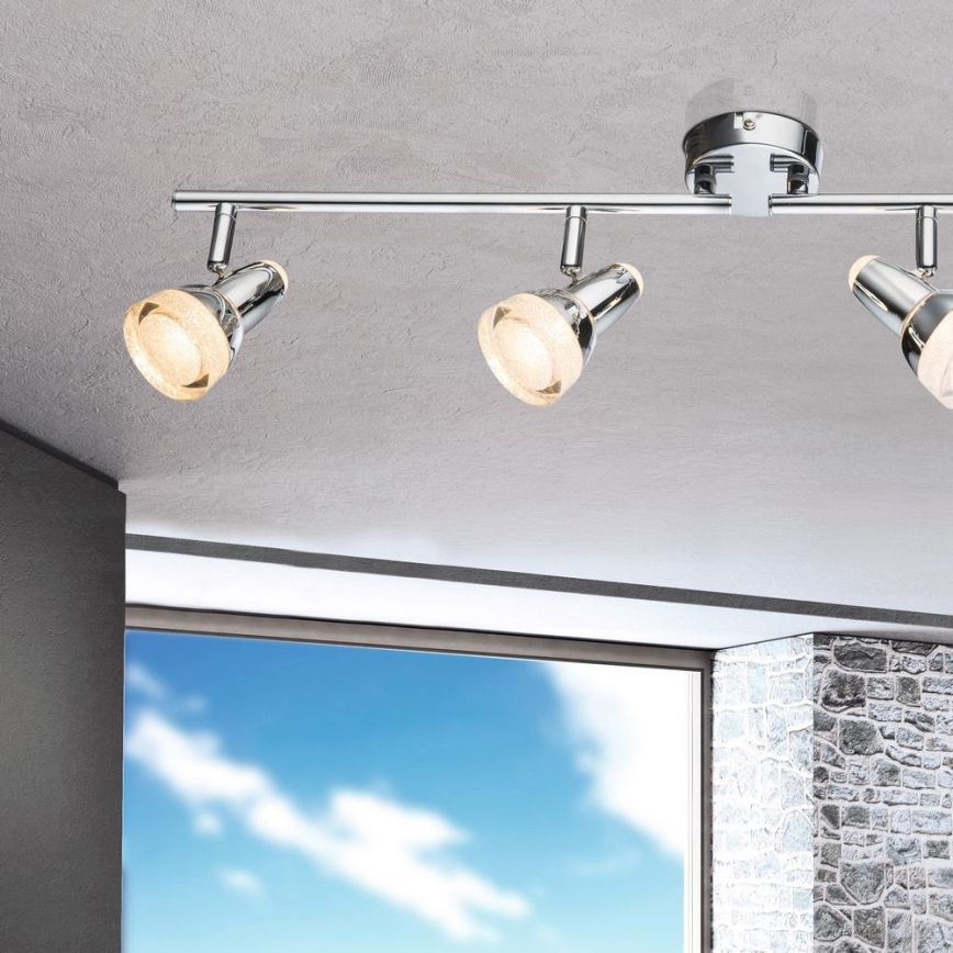 Globo - Foco LED 4xLED/4W/230V cromo brillante