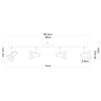 Globo - Foco LED 4xLED/4W/230V cromo brillante