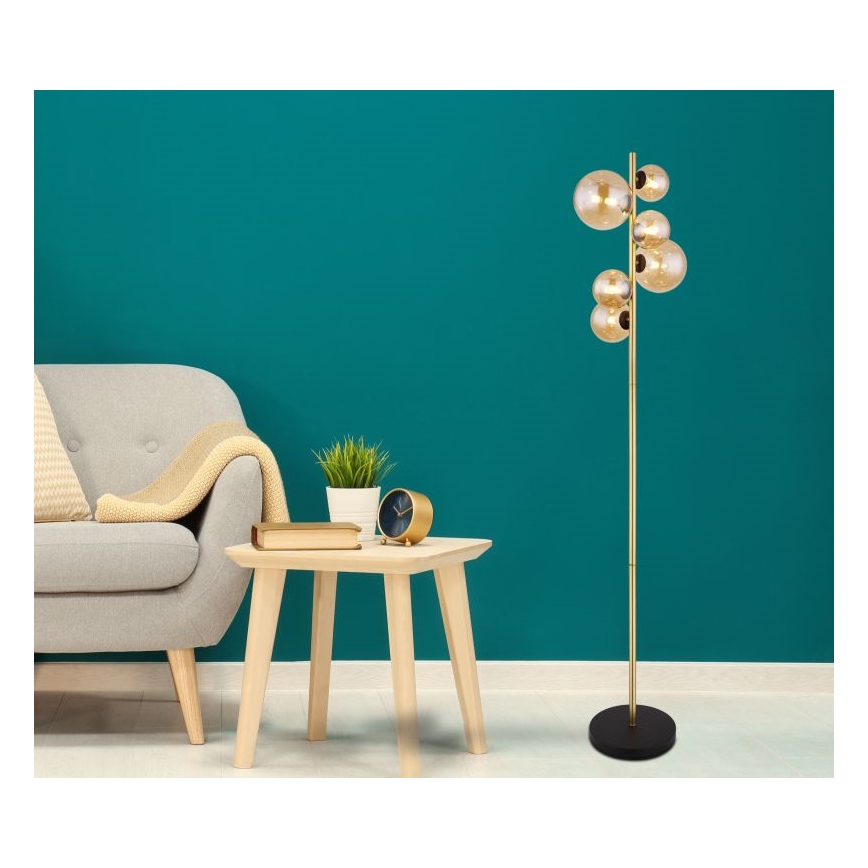 Globo - Lámpara LED de pie 6xG9/3W/230V latón