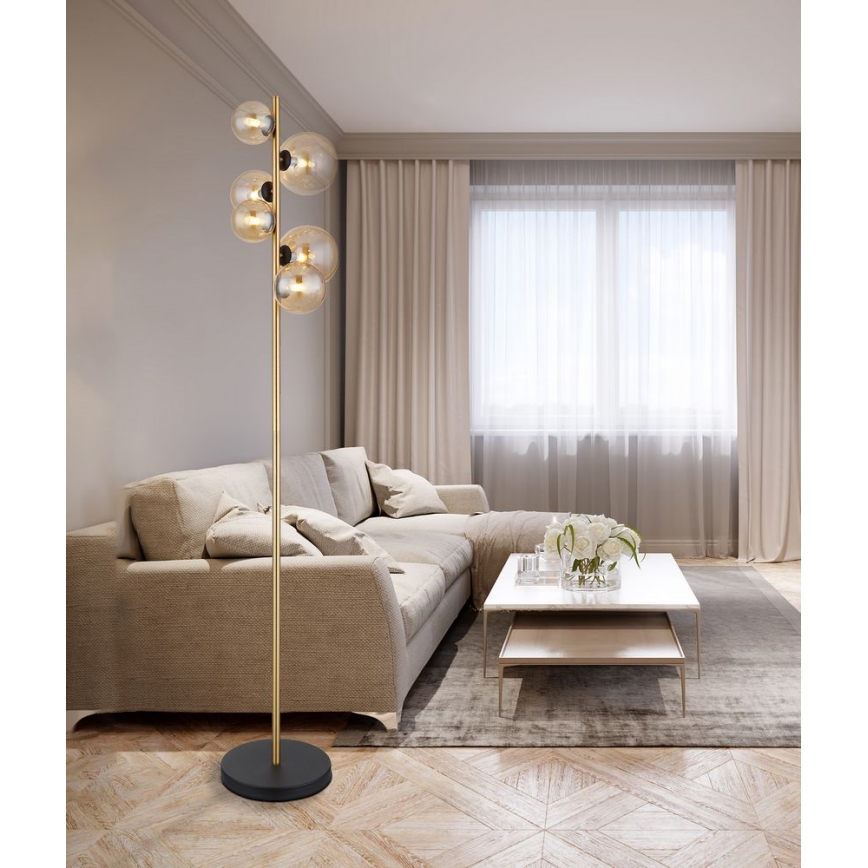 Globo - Lámpara LED de pie 6xG9/3W/230V latón