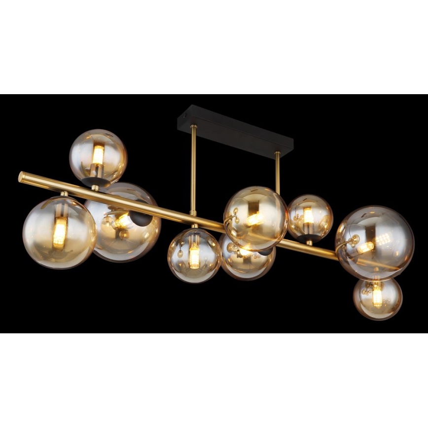 Globo - Lámpara colgante LED en barra 9xG9/3W/230V latón