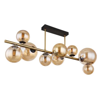 Globo - Lámpara colgante LED en barra 9xG9/3W/230V latón