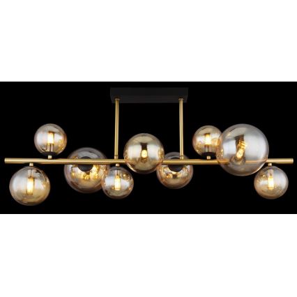 Globo - Lámpara colgante LED en barra 9xG9/3W/230V latón
