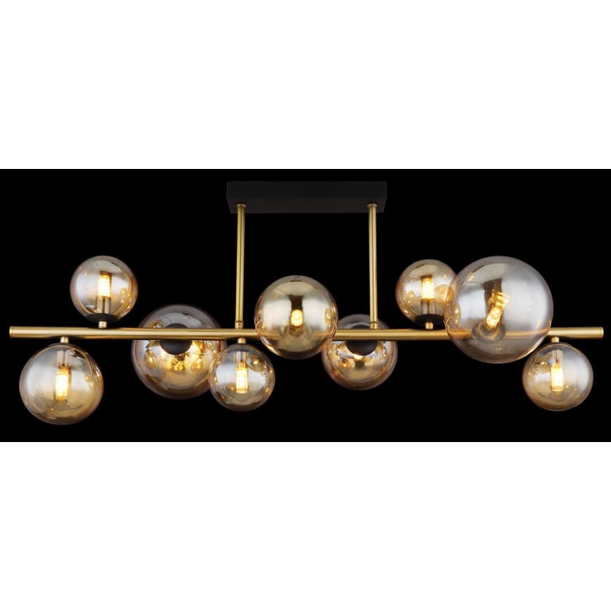 Globo - Lámpara colgante LED en barra 9xG9/3W/230V latón