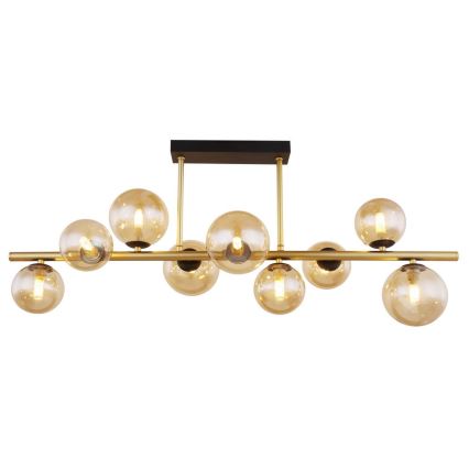 Globo - Lámpara colgante LED en barra 9xG9/3W/230V latón