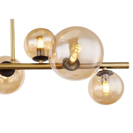 Globo - Lámpara colgante LED en barra 9xG9/3W/230V latón