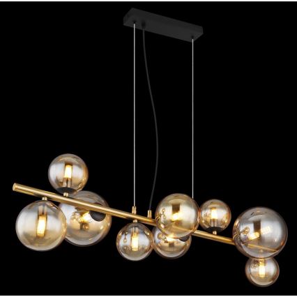 Globo - Lámpara LED colgante 9xG9/3W/230V latón