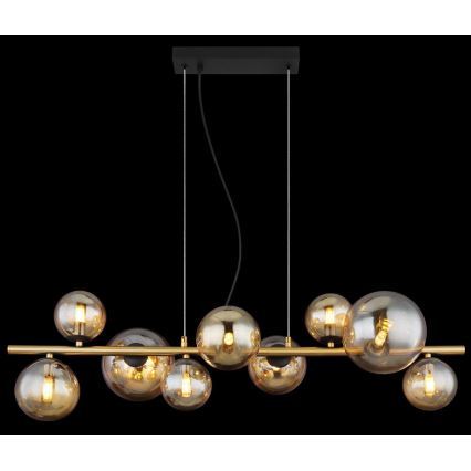 Globo - Lámpara LED colgante 9xG9/3W/230V latón