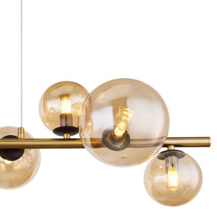 Globo - Lámpara LED colgante 9xG9/3W/230V latón