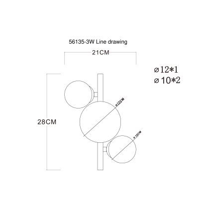 Globo - Lámpara de techo LED RIHA 3xG9/3,5W/230V cromo mate