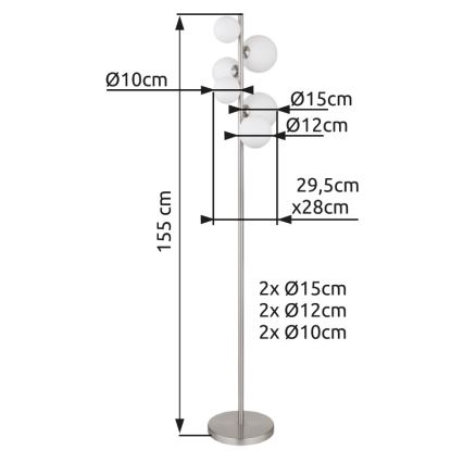 Globo - Lámpara LED colgante 6xG9/3,5W/230V blanco