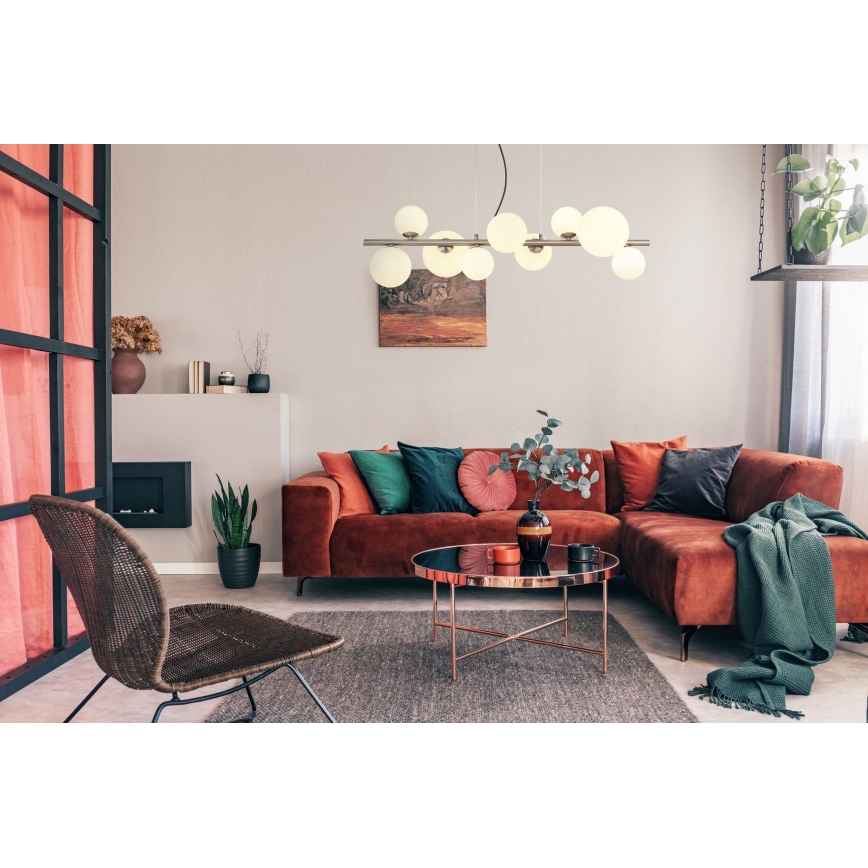 Globo - Lámpara LED colgante 9xG9/3W/230V cromo mate